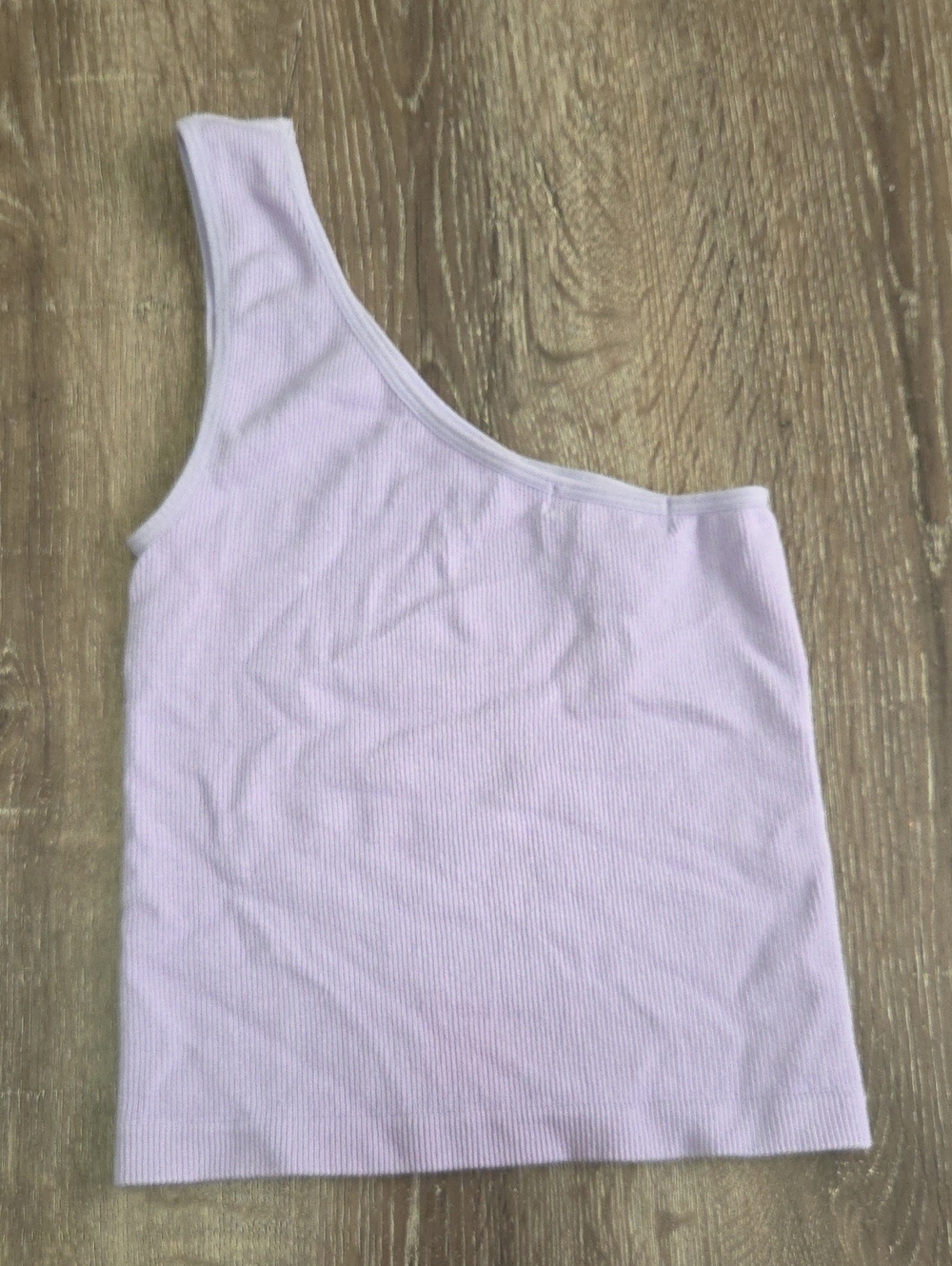 SWS Essentials Lilac One-Shoulder Ribbed Seamless Tank - Picture 7 of 7